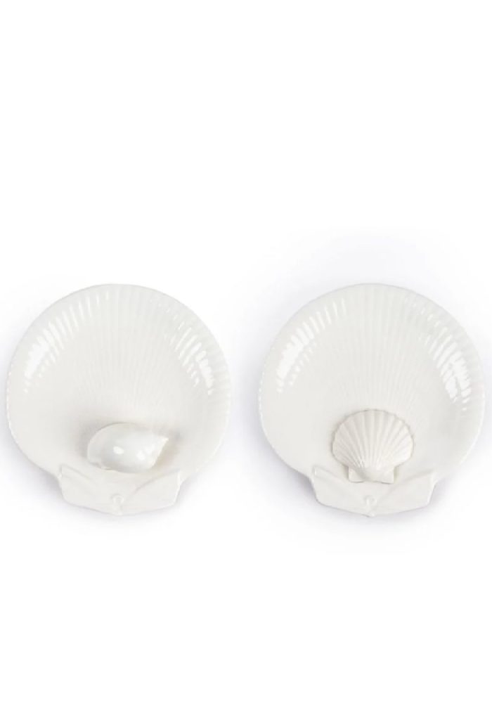 Stories of Italy - White Venere 3D Shell Dessert Plate Set